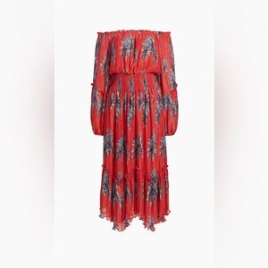 Ramy Brook Scarlet Floral Off-Shoulder Maxi Dress